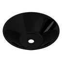 Ceramic Bathroom Sink Basin Black Round