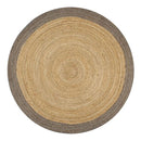 Handmade Rug Jute With Grey Border