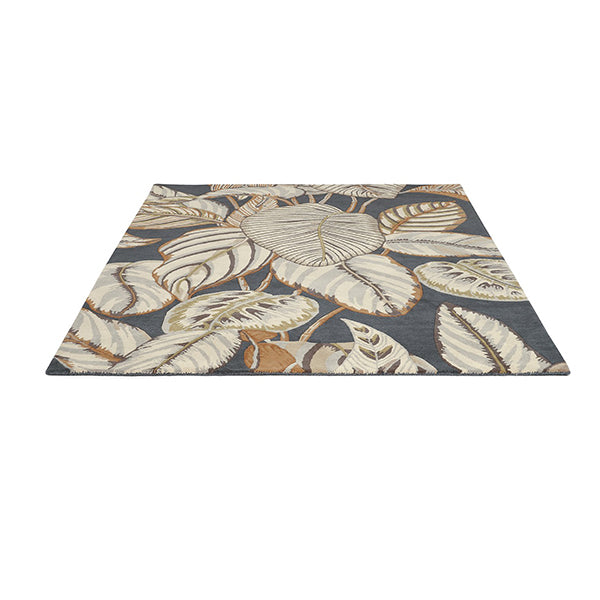 Calathea Charcoal Designer Hand Tufted Rug