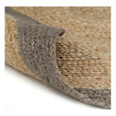 Handmade Rug Jute With Grey Border