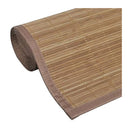 Rectangular Brown Bamboo Rug