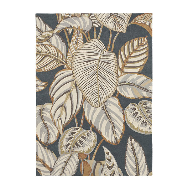 Calathea Charcoal Designer Hand Tufted Rug