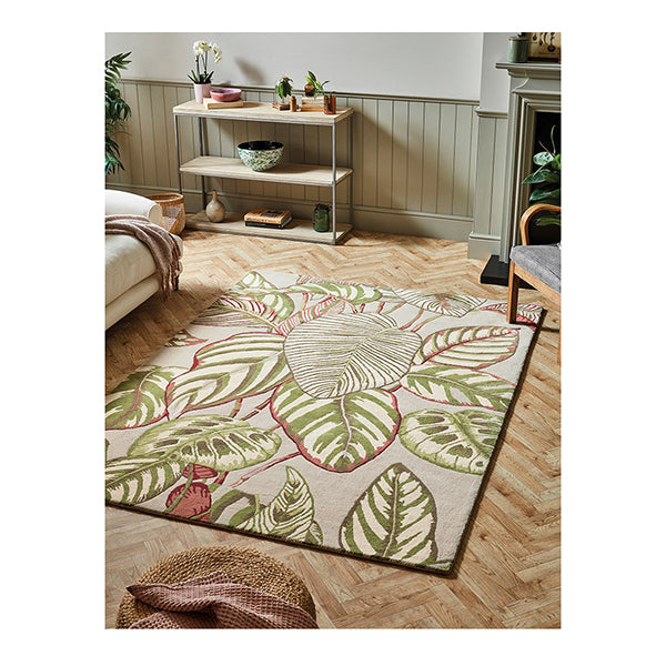 Calathea Olive Designer Hand Tufted Rug