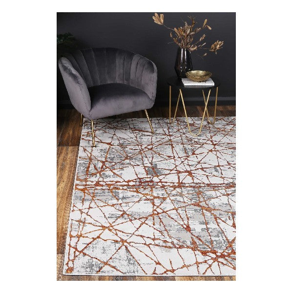 Isaiah Geometric Rust Rug