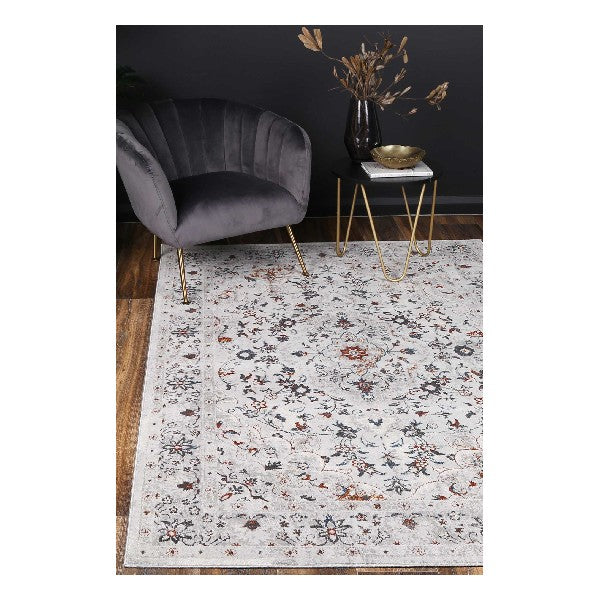 Isaiah Multi Grey Floral Traditional Rug