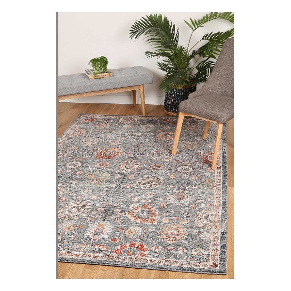 Ezra Grey Floral Rug