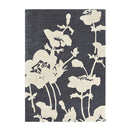 Floral Charcoal Contemporary Hand Tufted Rug 280X200 Cm