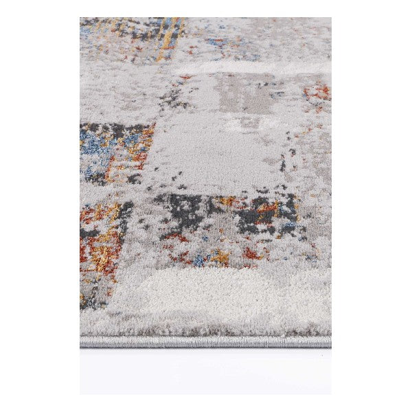 Isaiah Grey Rust Abstract Rug