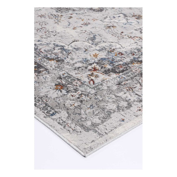 Isaiah Grey Multi Floral Traditional Rug