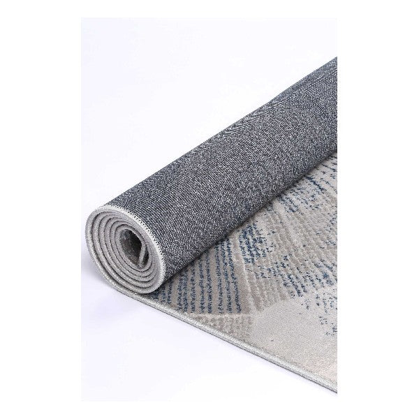 Isaiah Grey Blue Tiled Geometric Rug