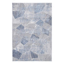 Isaiah Grey Blue Tiled Geometric Rug
