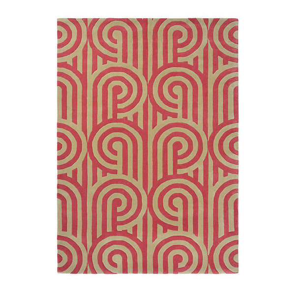 Turnabouts Claret Contemporary Pure Wool Rug