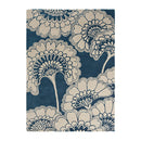 Japanese Floral Midnight Contemporary Hand Tufted Rug