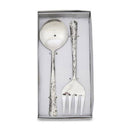 2 Piece Classic Salad Servers Silver Stainless Steel