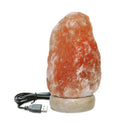 Usb Himalayan Pink Rock Salt Lamp Carved Shape Rocks Light Bulb Decor