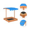 Sandbox With Adjustable Roof Wood Blue Uv50