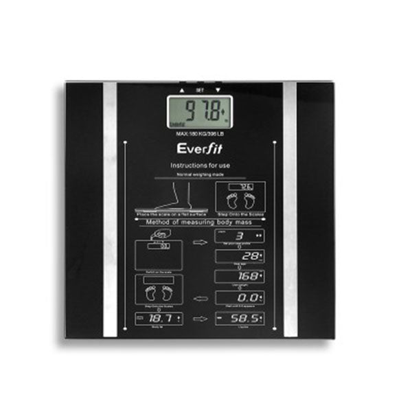 Electronic Digital Body Fat & Hydration Glass Weight Scale