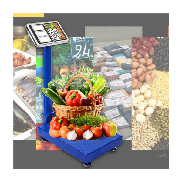 2 Pieces Electronic Digital Platform Scale Computing Shop Blue