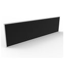 Desk Mounted Screen Black And White Satin 495X1800X30Mm