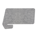 Slide Over Desk Screen Marble Grey 820X400X27Mm