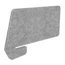Slide Over Desk Screen Marble Grey 820X400X27Mm