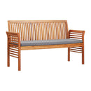 3 Seater Garden Bench With Cushion 150 Cm Acacia Wood