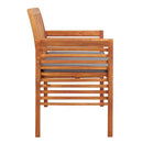 3 Seater Garden Bench With Cushion 150 Cm Acacia Wood