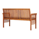 3 Seater Garden Bench With Cushion 150 Cm Acacia Wood