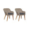 Outdoor Chairs With Cushions 2 Pcs Pe Rattan Brown And Dark Grey