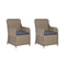 Outdoor Armchairs With Cushions 2 Pcs Poly Rattan Brown And Dark Grey