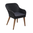 Outdoor Chairs With Cushions 2 Pcs Pe Rattan Black And Dark Grey