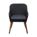 Outdoor Chairs With Cushions 2 Pcs Pe Rattan Black And Dark Grey
