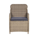 Outdoor Armchairs With Cushions 2 Pcs Poly Rattan Brown And Dark Grey