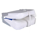 Boat Seat Foldable Backrest With Blue White Pillow