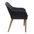 Outdoor Chairs With Cushions 2 Pcs Pe Rattan Black And Dark Grey