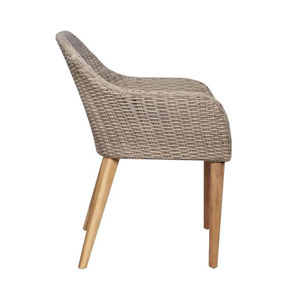 Outdoor Chairs With Cushions 2 Pcs Pe Rattan Brown And Dark Grey