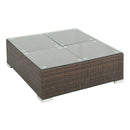 7 Piece Garden Patio Lounge Set With Cushions Pe Rattan