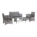 4 Piece Garden Lounge Set With Cushion Poly Rattan