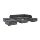 8 Piece Garden Lounge Set With Cushions Pe Rattan Grey And Dark Grey
