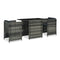 3 Piece Bistro Set With Cushions Poly Rattan Grey And Anthracite