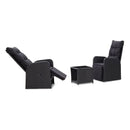 3 Piece Bistro Set With Cushions Pe Rattan Black