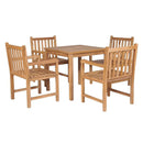 5 Piece Outdoor Dining Set Solid Teak Hard Wood With Waterbase Finish
