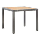 5 Piece Outdoor Dining Set With Cushions Rattan Grey