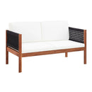 4 Piece Garden Lounge Set Acacia Wood