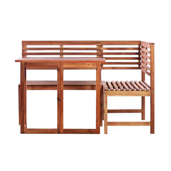 2 Piece Bistro Set Solid Acacia Wood