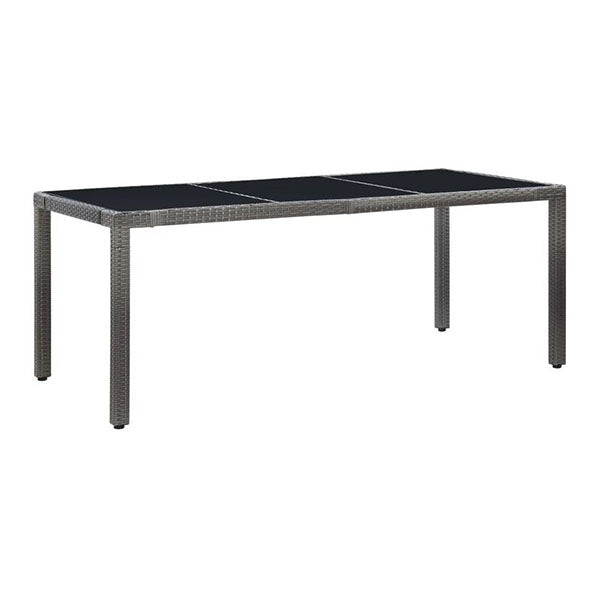 9 Piece Outdoor Dining Set Pe Rattan Grey