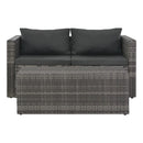 6 Piece Garden Lounge Set With Cushions Polyethylene Rattan Grey