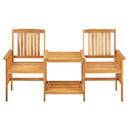 Garden Chairs With Tea Table 159X61X92 Cm Solid Acacia Wood