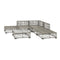 6 Piece Garden Lounge Set With Dark Grey Cushions Pe Rattan Grey