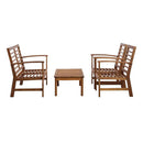 4 Piece Garden Lounge Set Solid Acacia Wood Oil Finish